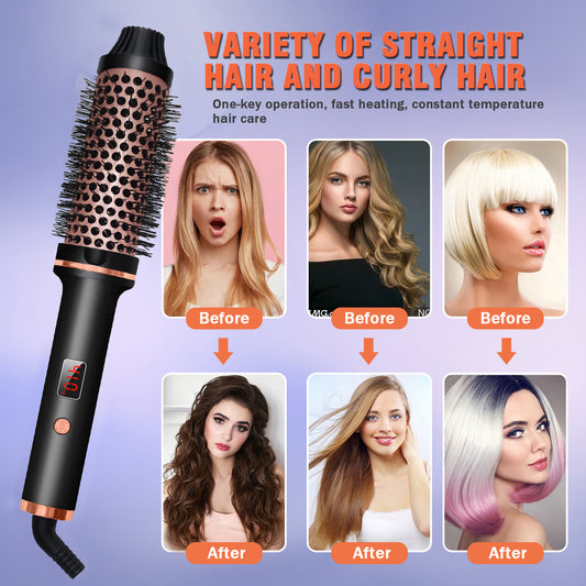 Hair curler straight comb for curling and straightening hair at home